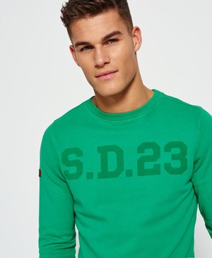 Superdry Solo Sport Crew Neck Férfi Pulóver Zöld | BFSOT4721